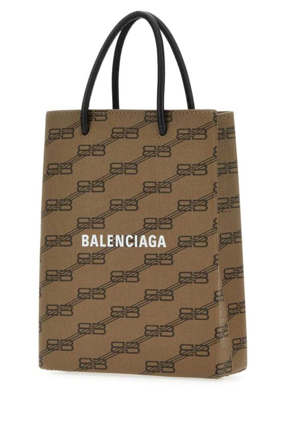  발렌시아가 라지 쇼핑백 BB 모노그램 코티드 캔버스 693805 210DA 2762 - BALENCIAGA