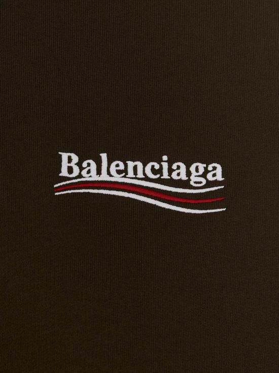  발렌시아가 후드 티셔츠 620947TKVI92463 KHAKI DOM - BALENCIAGA