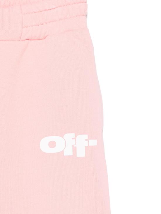 25SS [키즈] 오프화이트 스트레이트 팬츠 OGCH00AS25FLE001 3001 PINK WHITE - OFF WHITE