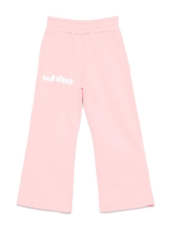 25SS [키즈] 오프화이트 스트레이트 팬츠 OGCH00AS25FLE001 3001 PINK WHITE - OFF WHITE