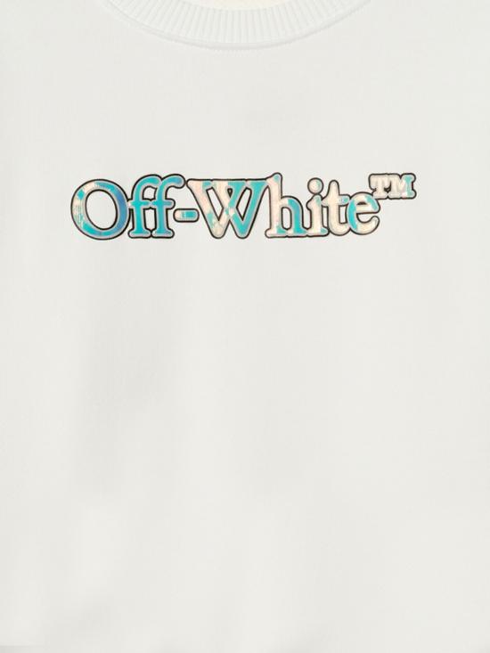 25SS [키즈] 오프화이트 티셔츠 OGBA001S25FLE001 0172 WHITE SILVER - OFF WHITE