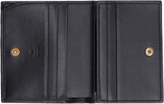 25FW 구찌 GG 마몽 마틀라세 카드 케이스 지갑 466492DTD1T1000 BLACK DOM - GUCCI