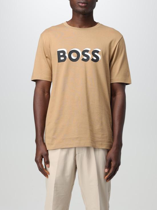  보스 반팔 티셔츠 50506923 260 Beige