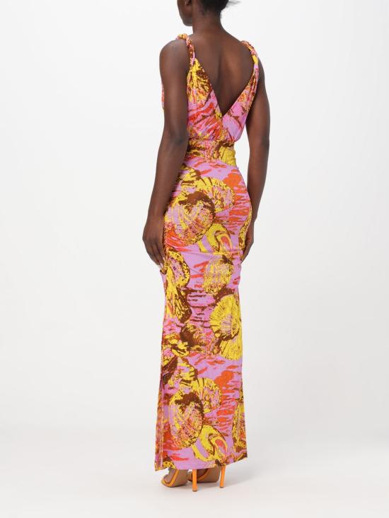  핑코 롱 원피스 103286A1PC NH6 Multicolor - PINKO