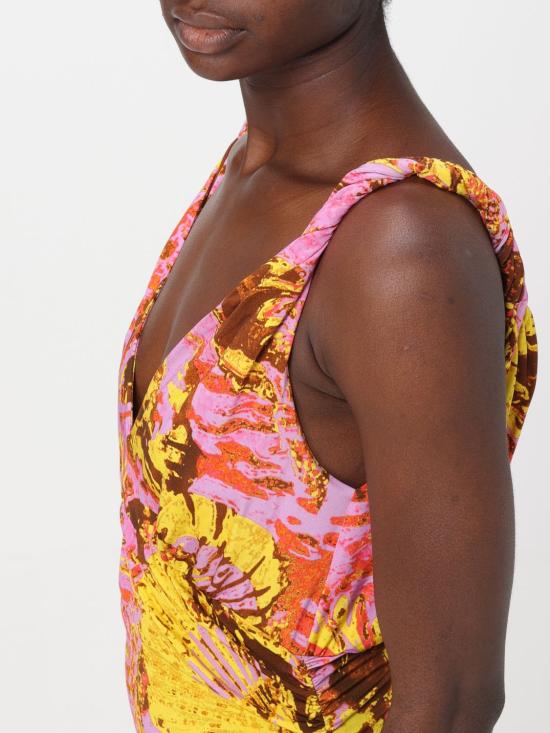  핑코 롱 원피스 103286A1PC NH6 Multicolor - PINKO