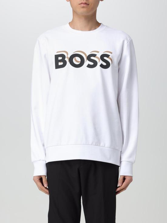  보스 긴팔 티셔츠 50507939 100 White