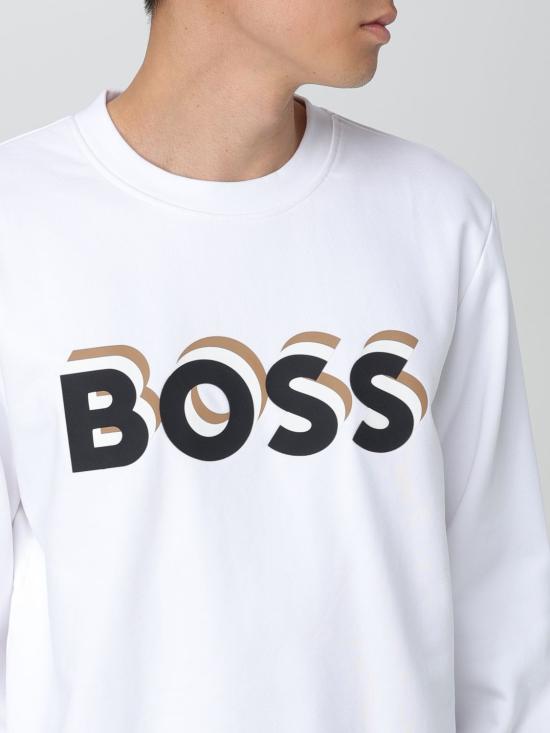  보스 긴팔 티셔츠 50507939 100 White - BOSS