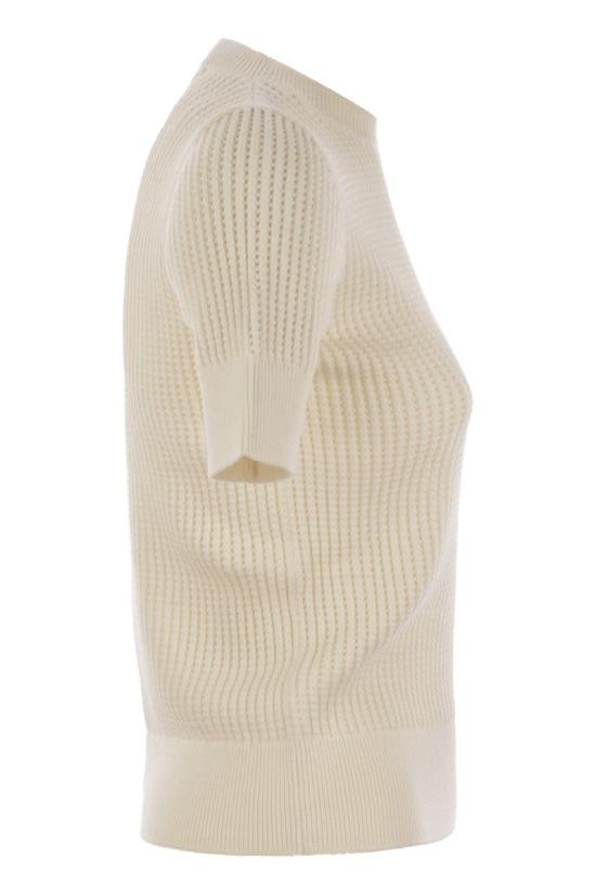 25SS 막스마라 스튜디오 반팔 티셔츠 2516361071600 001 CREAM - MAX MARA STUDIO