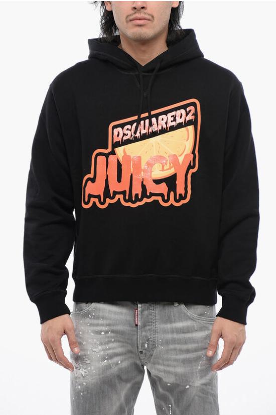  디스퀘어드2 후드 티셔츠 S74GU0779 S25551 900 Black