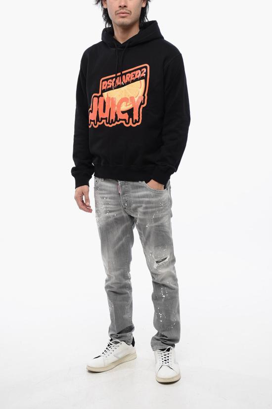  디스퀘어드2 후드 티셔츠 S74GU0779 S25551 900 Black - DSQUARED2