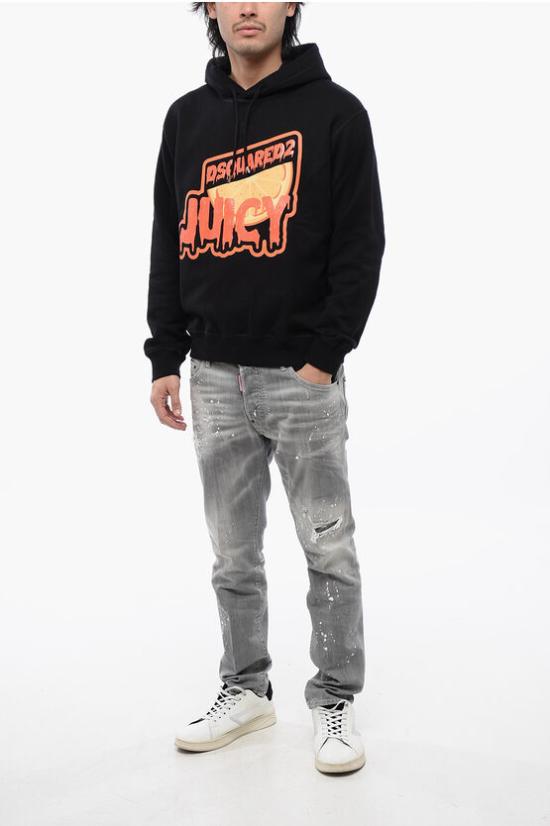  디스퀘어드2 후드 티셔츠 S74GU0779 S25551 900 Black - DSQUARED2