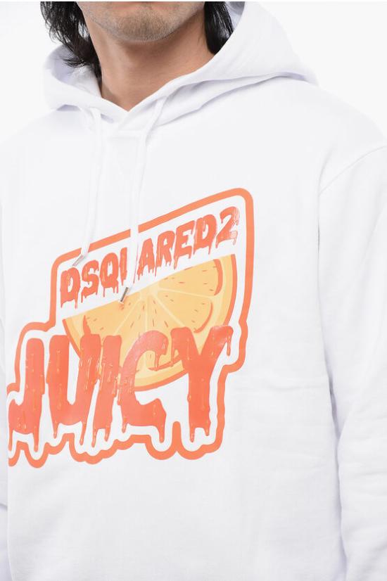  디스퀘어드2 후드 티셔츠 S74GU0779 S25551 100 White - DSQUARED2