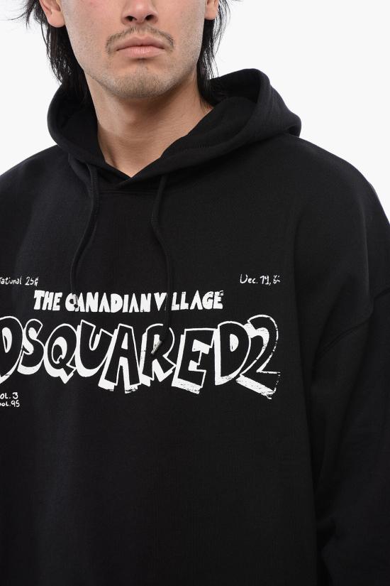  디스퀘어드2 후드 티셔츠 S74GU0765 S25551 900 Black - DSQUARED2