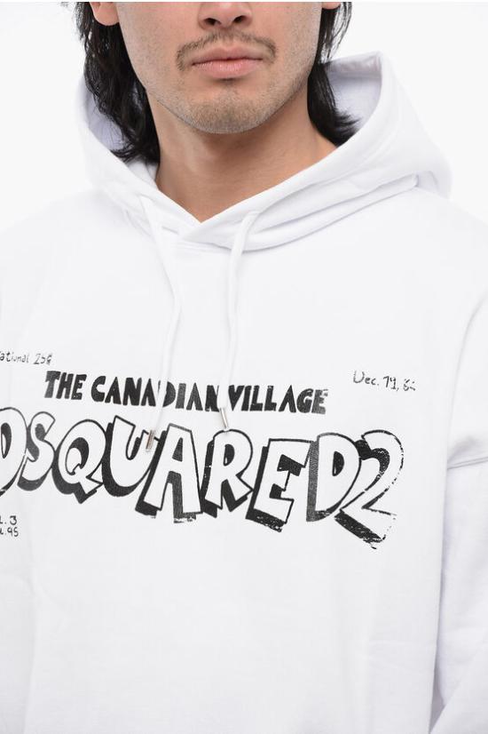  디스퀘어드2 후드 티셔츠 S74GU0765 S25551 100 White - DSQUARED2