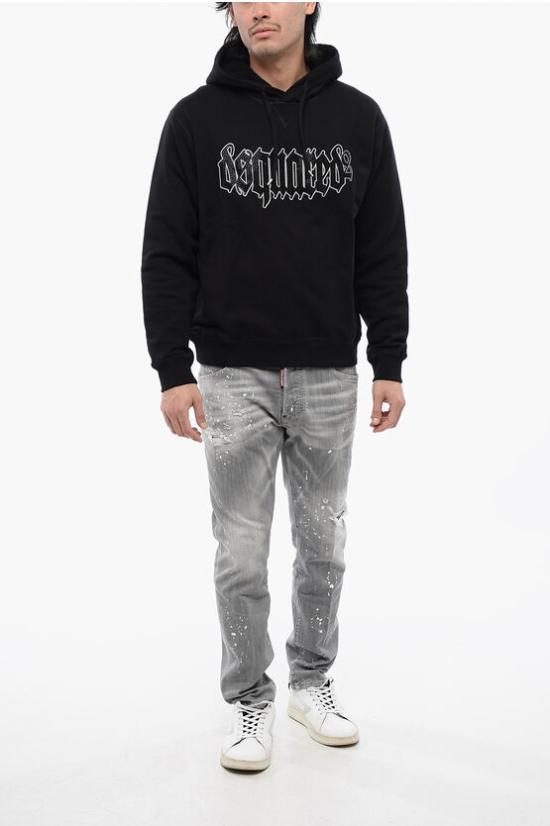  디스퀘어드2 후드 티셔츠 S74GU0755 S25551 900 Black - DSQUARED2