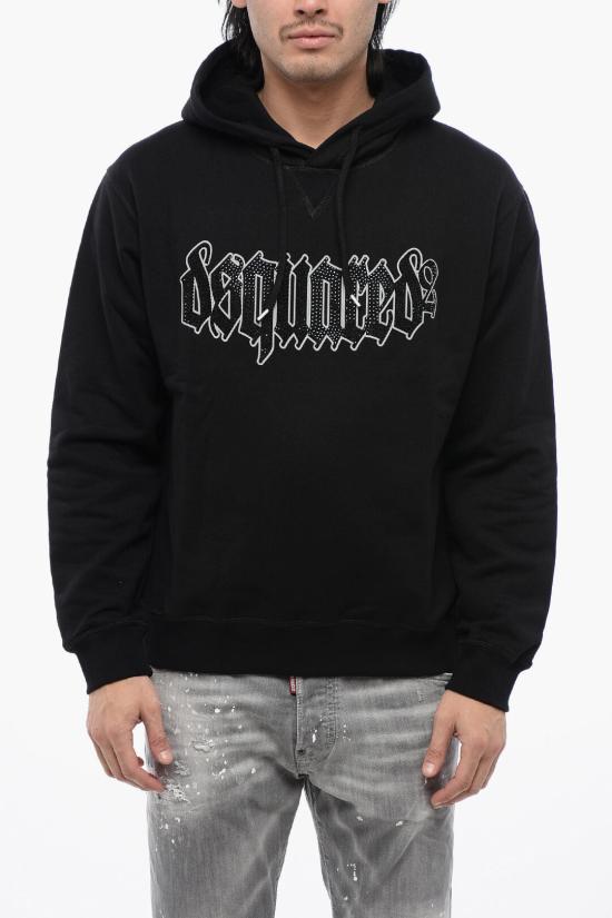 디스퀘어드2 후드 티셔츠 S74GU0755 S25551 900 Black