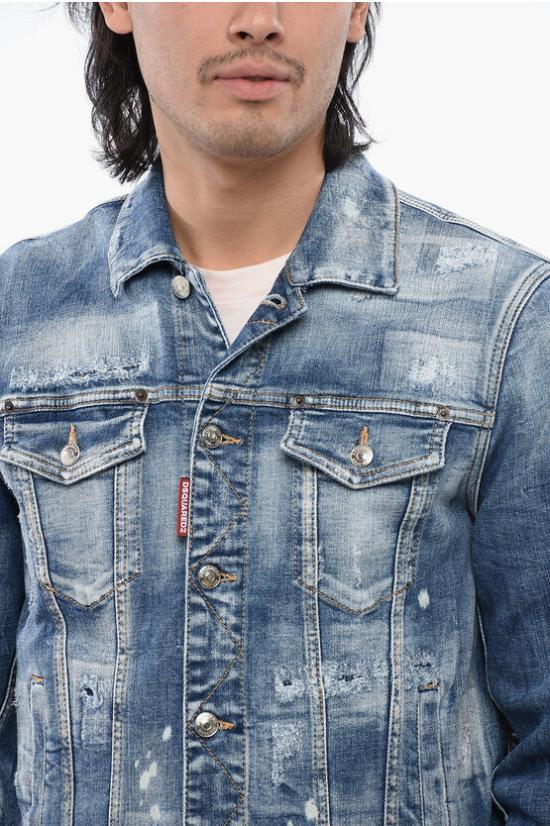  디스퀘어드2 데님 자켓 S74AM1468 S30872 470 Blue - DSQUARED2