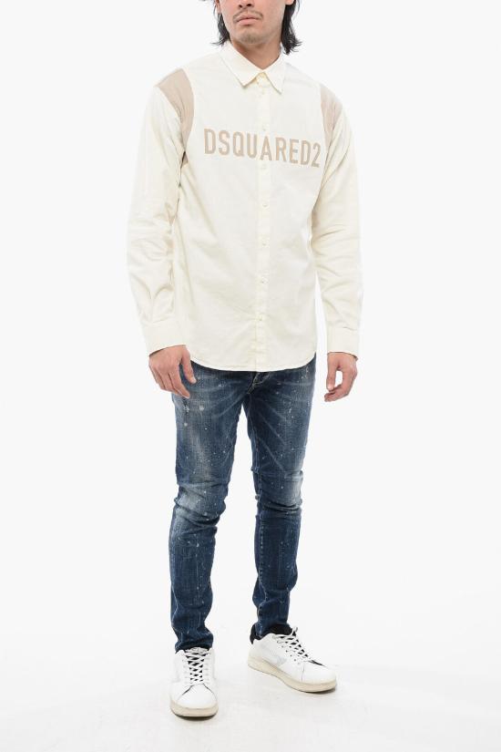  디스퀘어드2 긴팔 셔츠 S74DM0792 S35175 102 Yellow - DSQUARED2