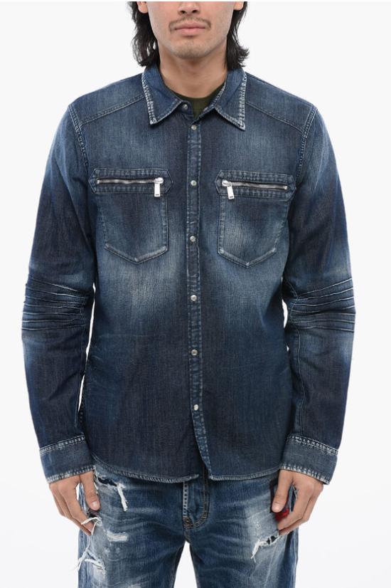  디스퀘어드2 데님 자켓 S74DM0784 S30341 470 Blue