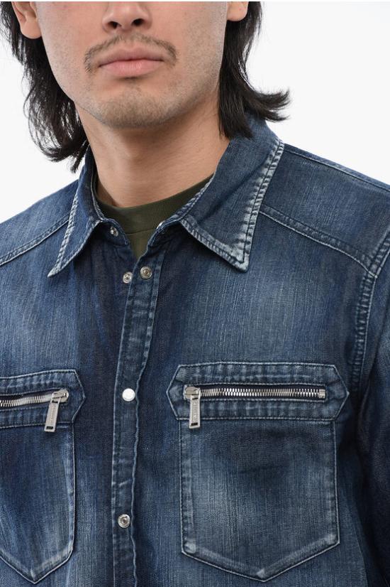  디스퀘어드2 데님 자켓 S74DM0784 S30341 470 Blue - DSQUARED2