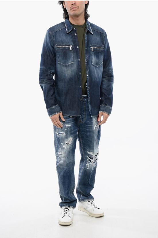  디스퀘어드2 데님 자켓 S74DM0784 S30341 470 Blue - DSQUARED2