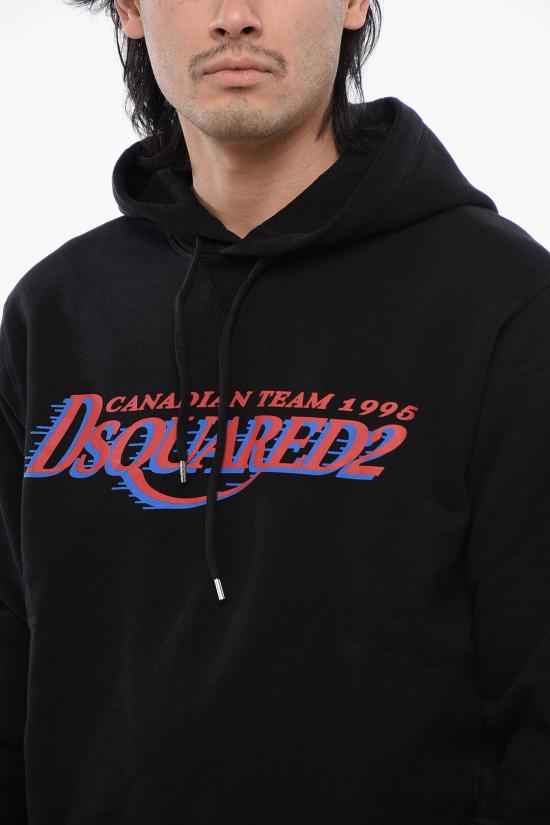  디스퀘어드2 후드 티셔츠 S74GU0782 D25004 900 Black - DSQUARED2