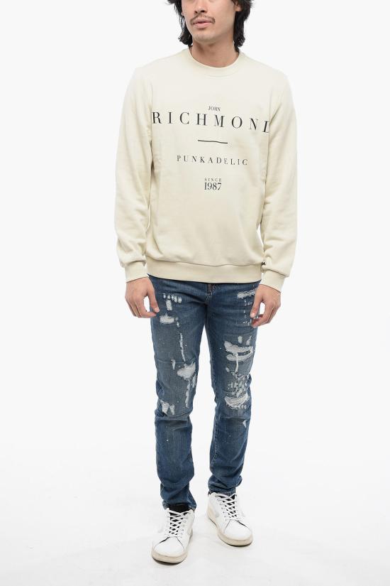  존 리치몬드 긴팔 티셔츠 RMP24019FEBONE WASHED - JOHN RICHMOND