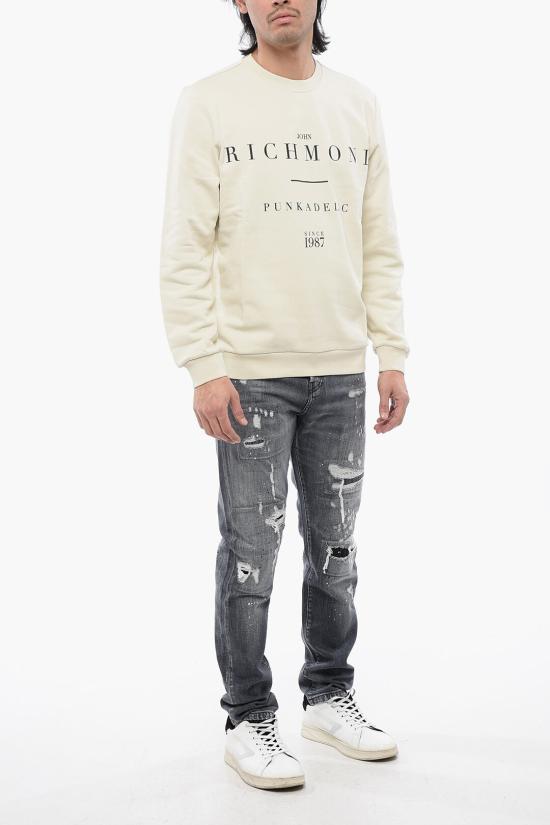  존 리치몬드 긴팔 티셔츠 RMP24019FEBONE WASHED - JOHN RICHMOND