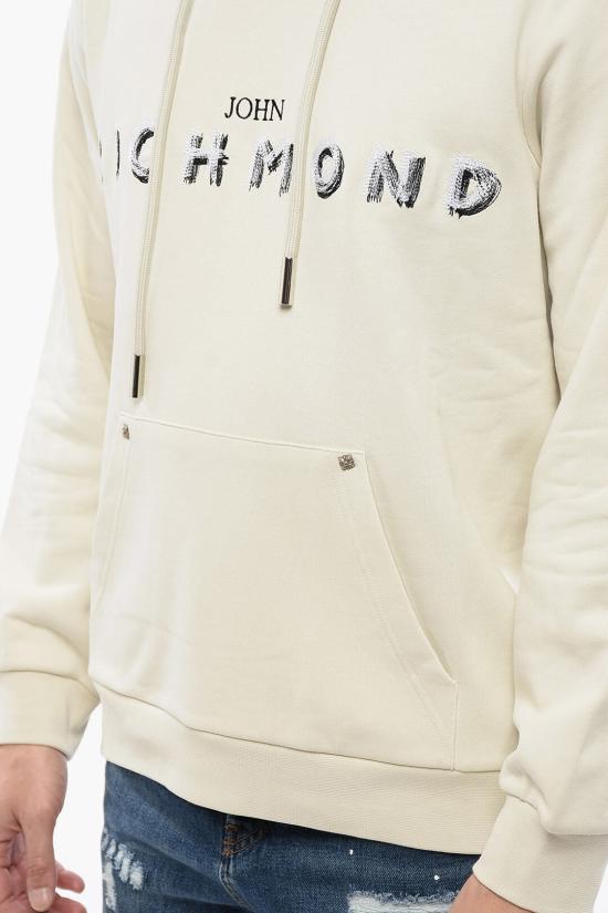  존 리치몬드 후드 티셔츠 RMP24015FEBONE WASHED Beige - JOHN RICHMOND
