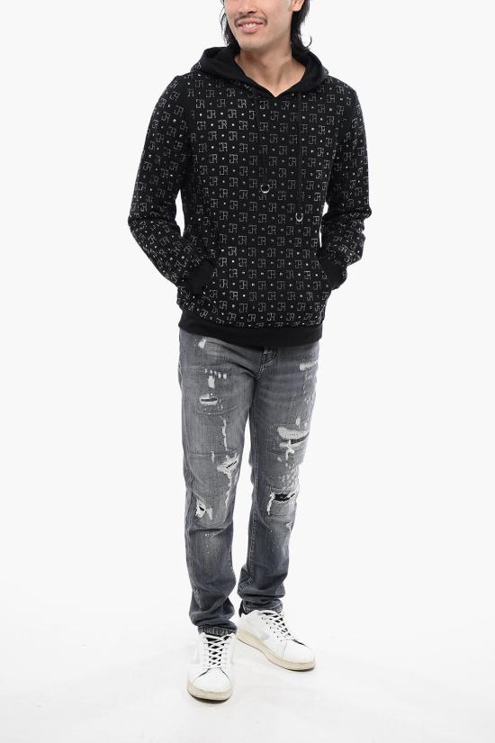  존 리치몬드 후드 티셔츠 RMP23087FE Black - JOHN RICHMOND