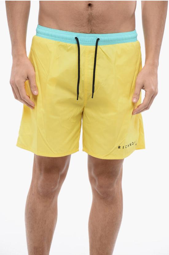  존 리치몬드 스윔팬츠 UMP24224COSUN Azzurro Giallo