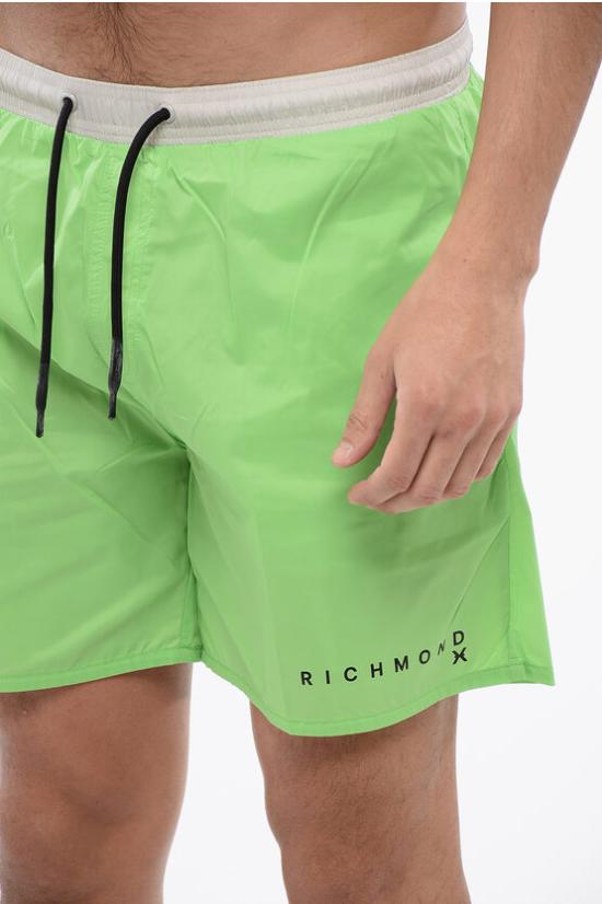  존 리치몬드 스윔팬츠 UMP24224COWASABI Bianco Verde - JOHN RICHMOND