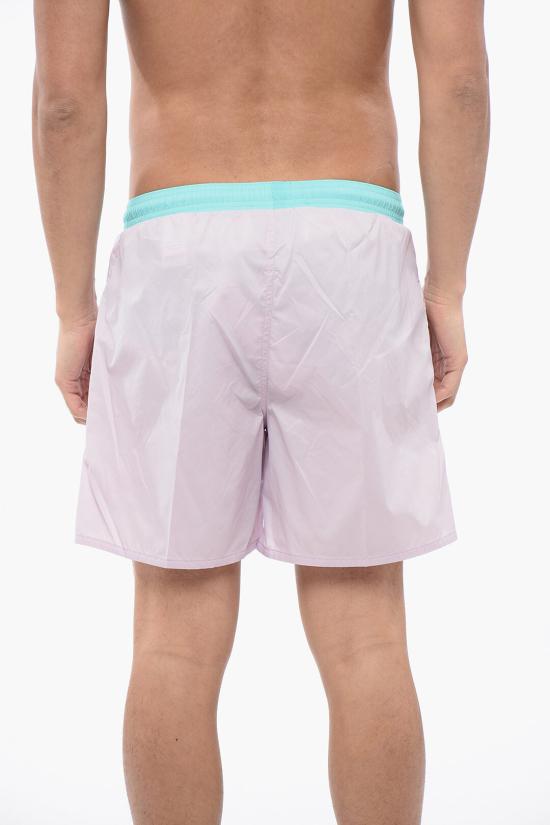  존 리치몬드 스윔팬츠 UMP24224COORCHID BLOOM Azzurro Rosa - JOHN RICHMOND