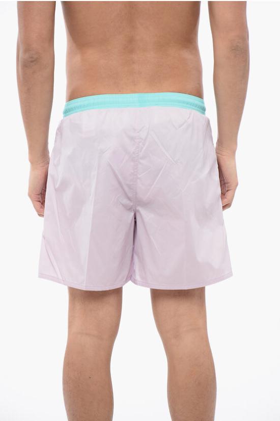  존 리치몬드 스윔팬츠 UMP24224COORCHID BLOOM Azzurro Rosa - JOHN RICHMOND