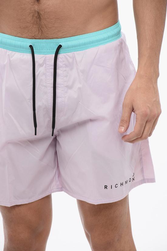  존 리치몬드 스윔팬츠 UMP24224COORCHID BLOOM Azzurro Rosa - JOHN RICHMOND