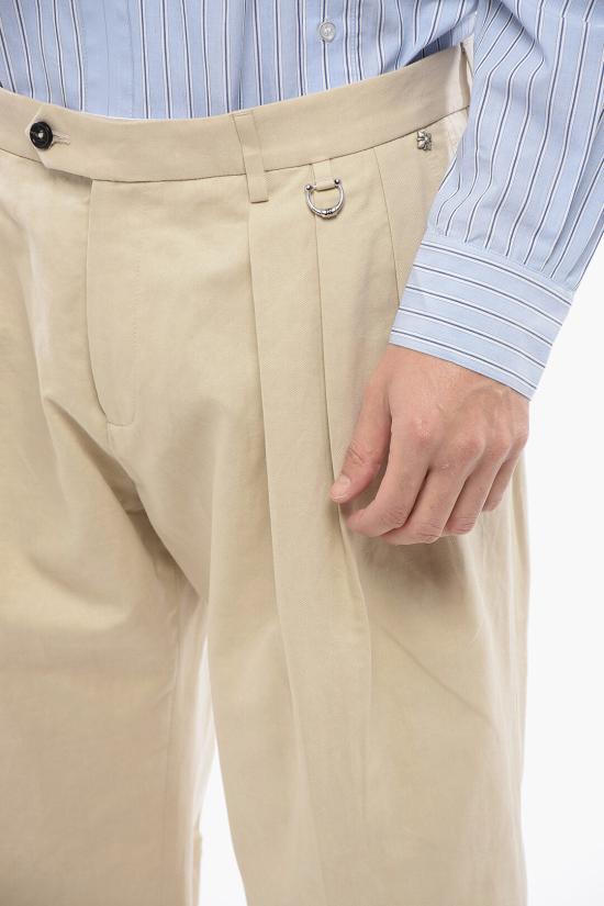  존 리치몬드 스트레이트 팬츠 RMP24137PABONE Beige - JOHN RICHMOND