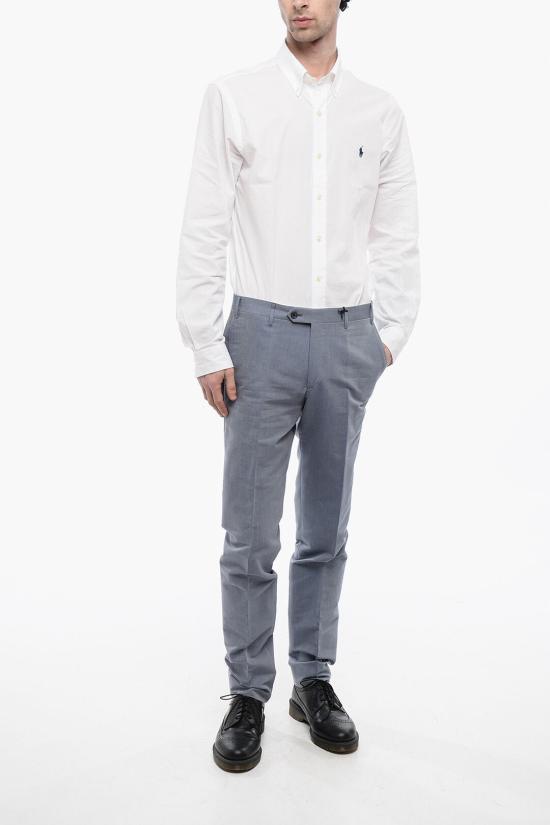  꼬르넬리아니 스트레이트 팬츠 834R43 8284101 008 Light blue - CORNELIANI