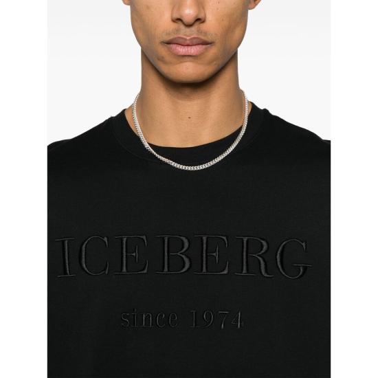 25SS 아이스 비 아이스버그 반팔 티셔츠 6327 F014 9000 BLACK - ICE B ICEBERG