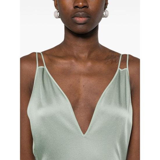 25SS 랑방 미디 원피스 RW DR0082 3421 P25 414 GREEN - LANVIN