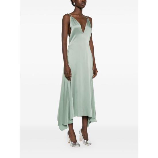 25SS 랑방 미디 원피스 RW DR0082 3421 P25 414 GREEN - LANVIN