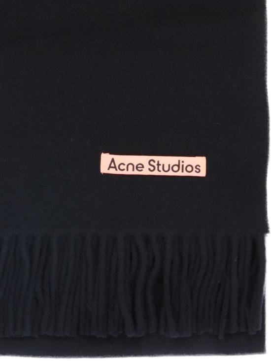 26FW 아크네 스튜디오 내로우 울 프린지 머플러 CA0210 900 BLACK DOM - ACNE STUDIOS