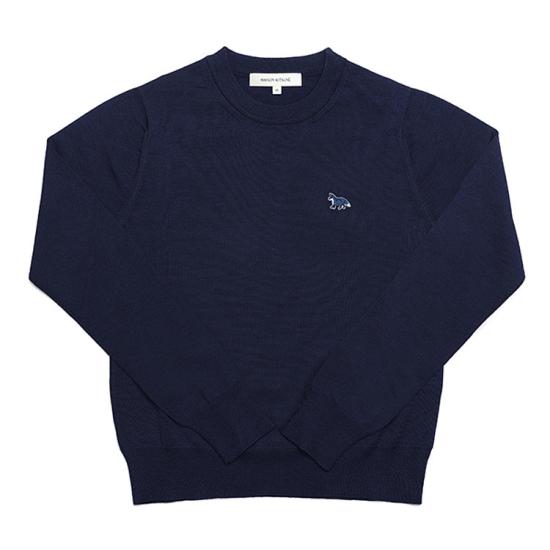  메종키츠네 베이비 폭스 패치 레귤러 스웨터 MW00816KT1036P492 DEEP NAVY DOM