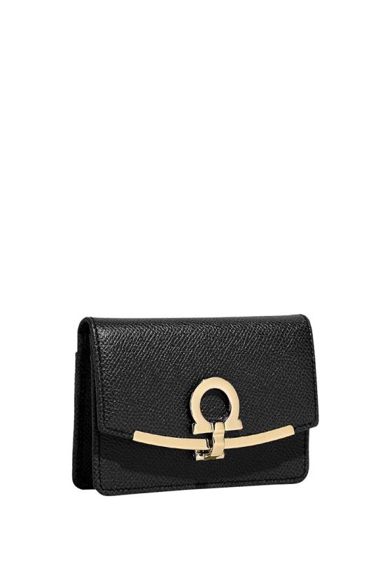 25FW 살바토레 페라가모 명함지갑 22D198683350 BLACK DOM - SALVATORE FERRAGAMO