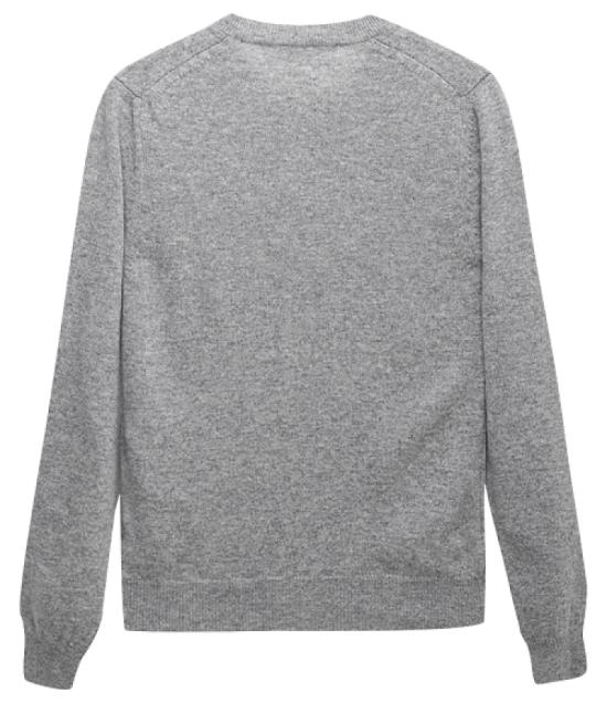 25FW 꼼데가르송 블랙 하트 니트 가디건 AXN0230512 LIGHT GREY DOM - COMME DES GARCONS