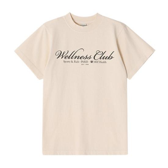  스포티앤리치 반팔 티셔츠 TO042S410HC CREAM CHOCOLATE DOM