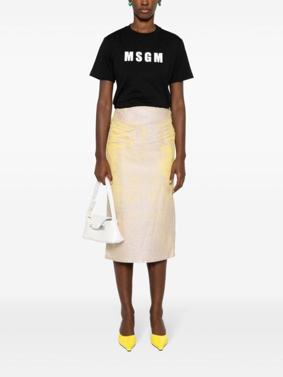  엠에스지엠 반팔 티셔츠 3641MDM9224700299 BLACK DOM - MSGM