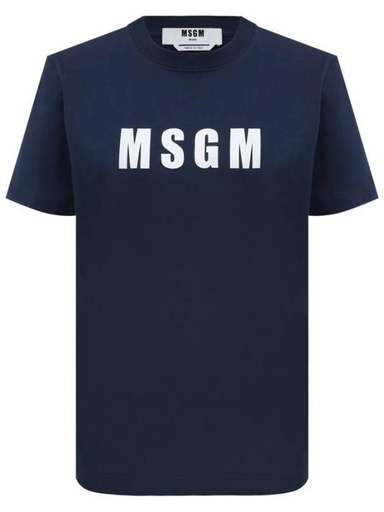  엠에스지엠 반팔 티셔츠 3641MDM9224700289 NAVY DOM