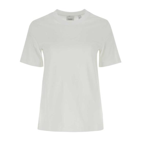  버버리 자수 오크 리프 크레스트 코튼 티셔츠 8069109 WHITE DOM