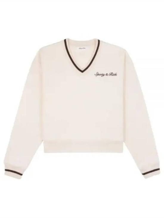  스포티앤리치 긴팔 티셔츠 VNAW237CR49 CREAM CHOCOLATE DOM