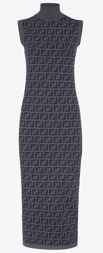  펜디 미디 원피스 FZDB86AQ41F0YD2 BLUE DOM